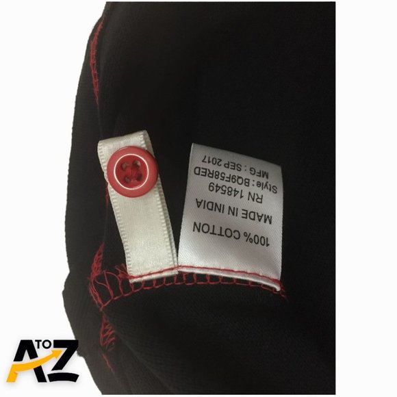 Men Truth Substance Common Sense Red Black Short Sleeve Polo shirt Size Medium - Picture 10 of 12